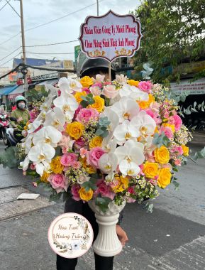 Chậu hoa tặng sếp - Shop hoa tươi HCM (LH-97)