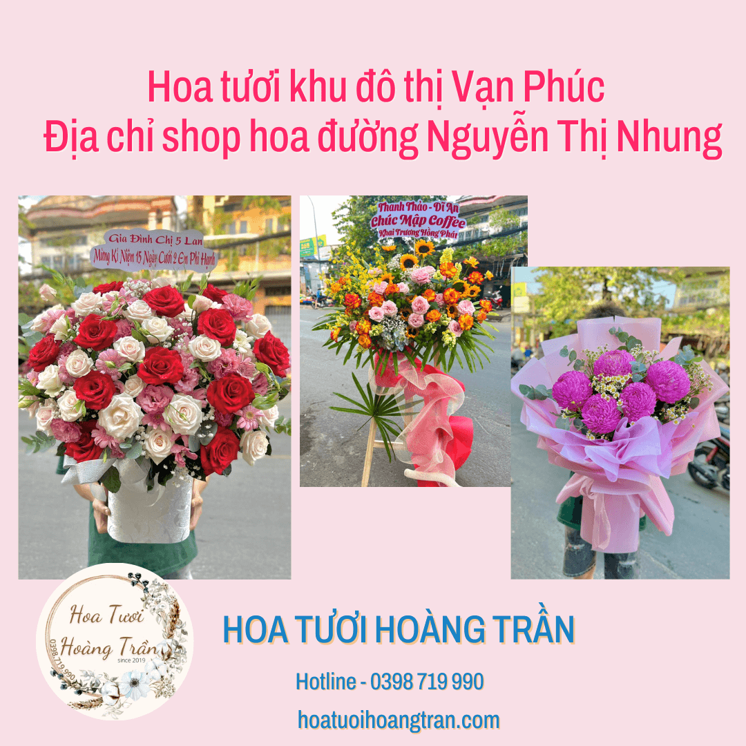 Shop hoa tươi đường Nguyễn Thị Nhung khu đô thị Vạn Phúc - Hoatuoihoangtran.com
